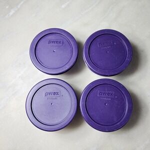 Pyrex Purple Storage Lids Replacement Covers 4-Pack 3‎ Inch